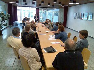 Bürgerversammlung mit MdB Joachim Poß in der Aula der Ewaldschule