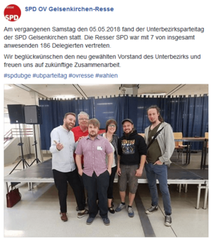 6 der 7 Delegierten aus dem SPD Ortsverein Resse